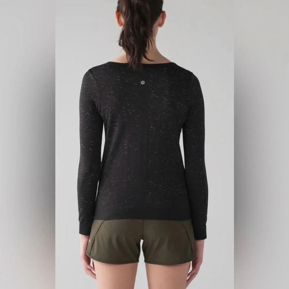 Lululemon Swiftly Tech Long Sleeve  (Breeze) Size 6 Black / White - Picture 2 of 10